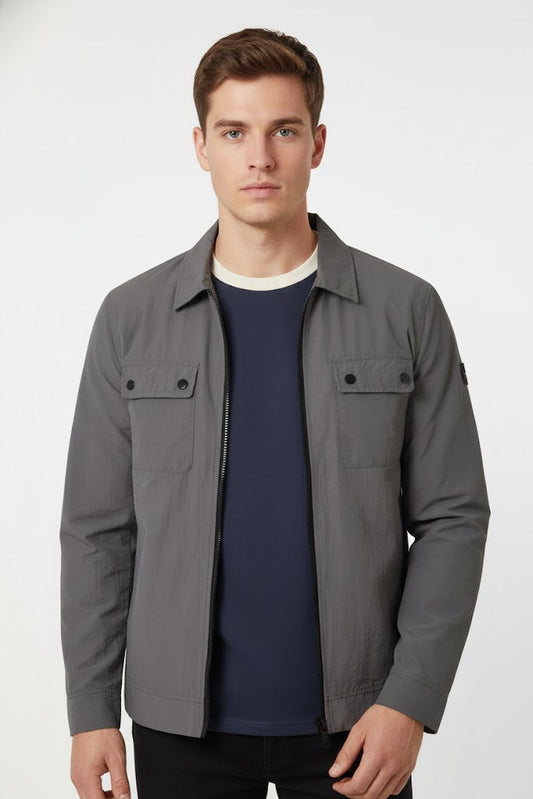 Nylon Zip Shacket