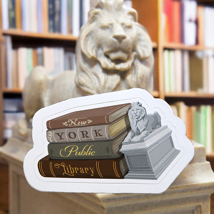 NYPL Lion Bookend Sticker