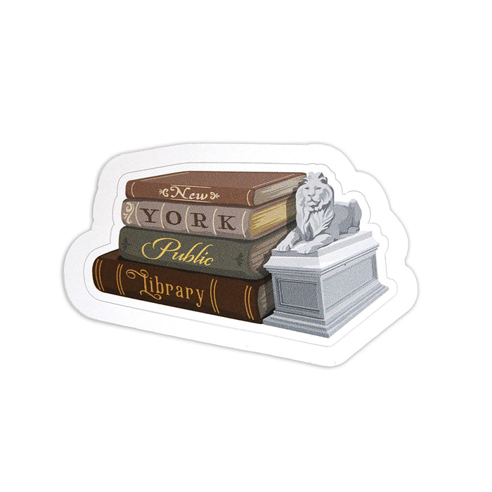 NYPL Lion Bookend Sticker