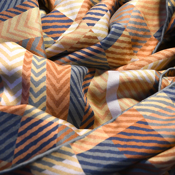NYPL Melange Abstract Sandwashed Silk Oblong Scarf