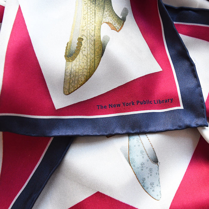 NYPL Pages of Shoes Silk Scarf - The New York Public Library Shop