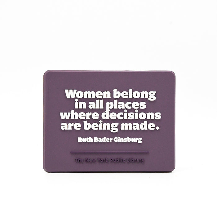 NYPL Ruth Bader Ginsburg Rubber Magnet - The New York Public Library Shop