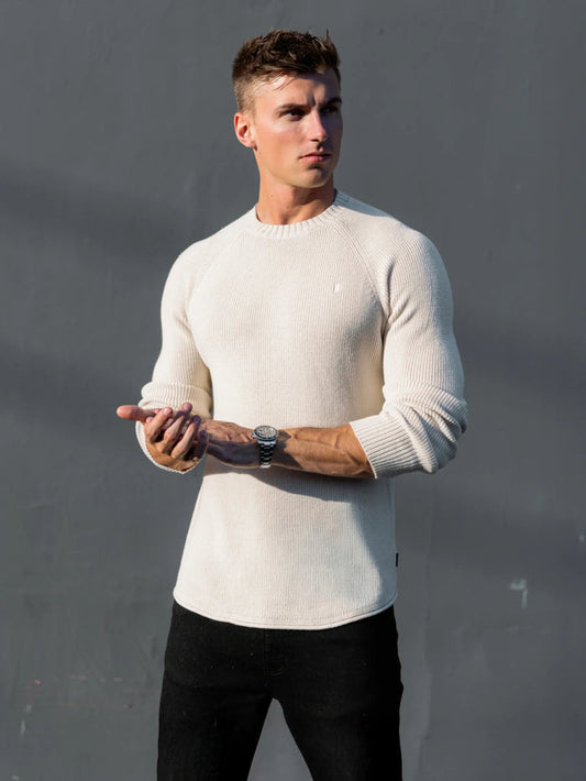 Olton Anchor Knit Jumper - Chalk