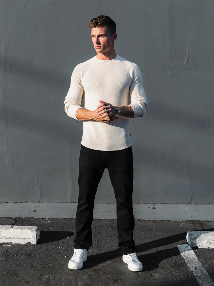 Olton Anchor Knit Jumper - Chalk