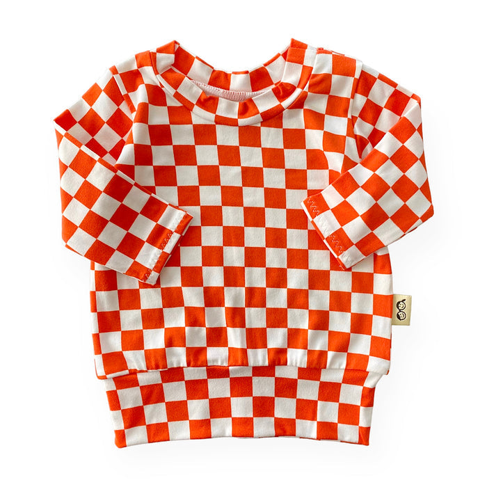 Orange Retro Checkered Lounge Set