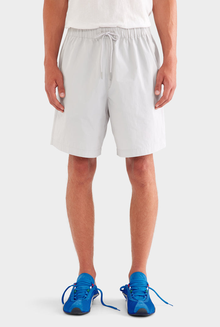 Oversized Nylon Short - Light Grey