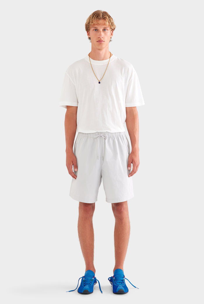 Oversized Nylon Short - Light Grey