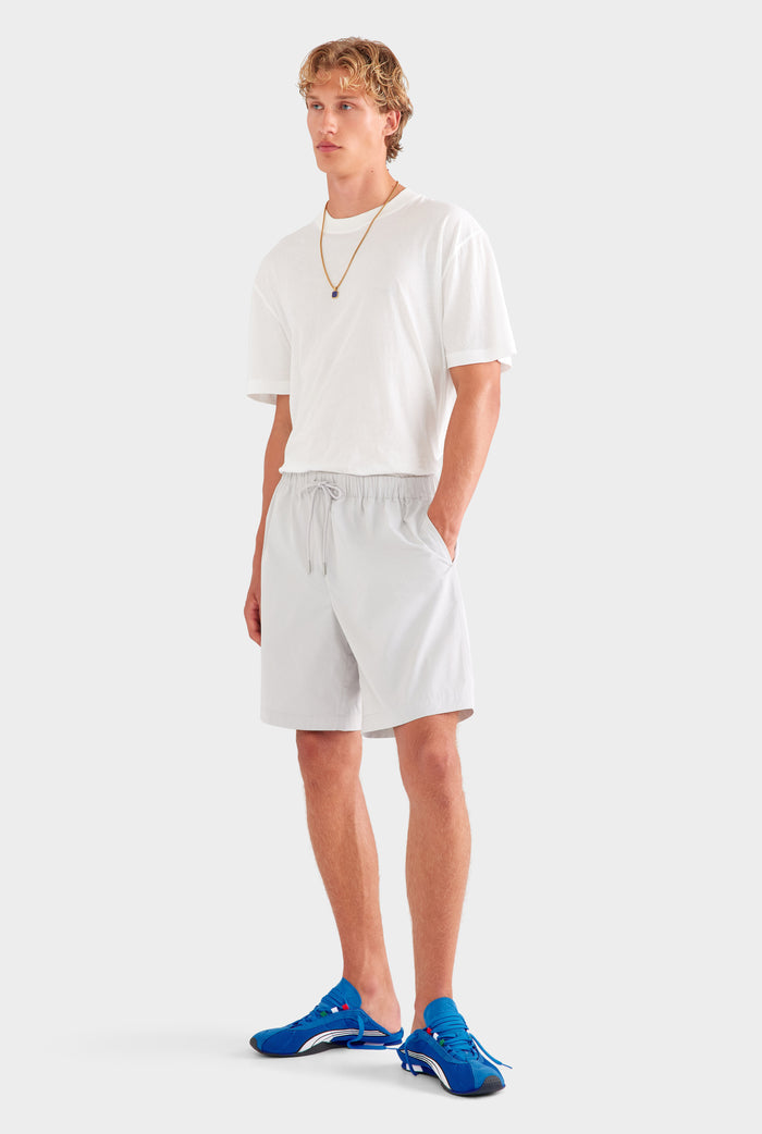 Oversized Nylon Short - Light Grey