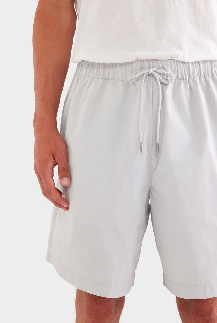 Oversized Nylon Short - Light Grey