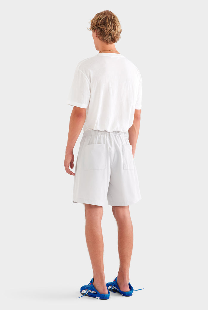 Oversized Nylon Short - Light Grey