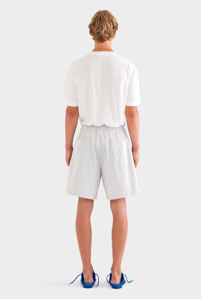 Oversized Nylon Short - Light Grey