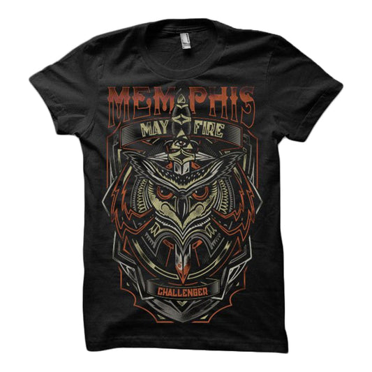 memphis may fire Owl - Black T-Shirt