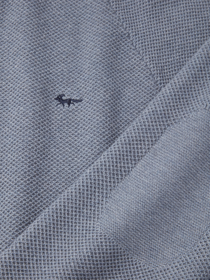 Aubin Pale Bliue Owmby Cotton Zip Neck | Zip Neck