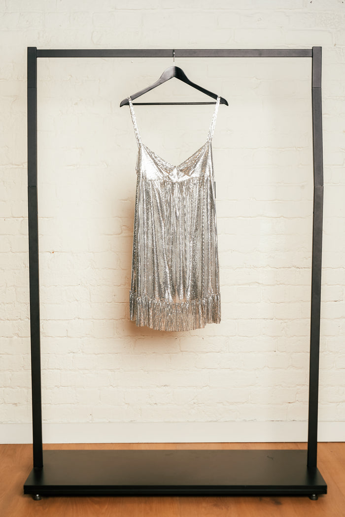 Paco Rabanne Silver Metal Knit Mini Dress image 4