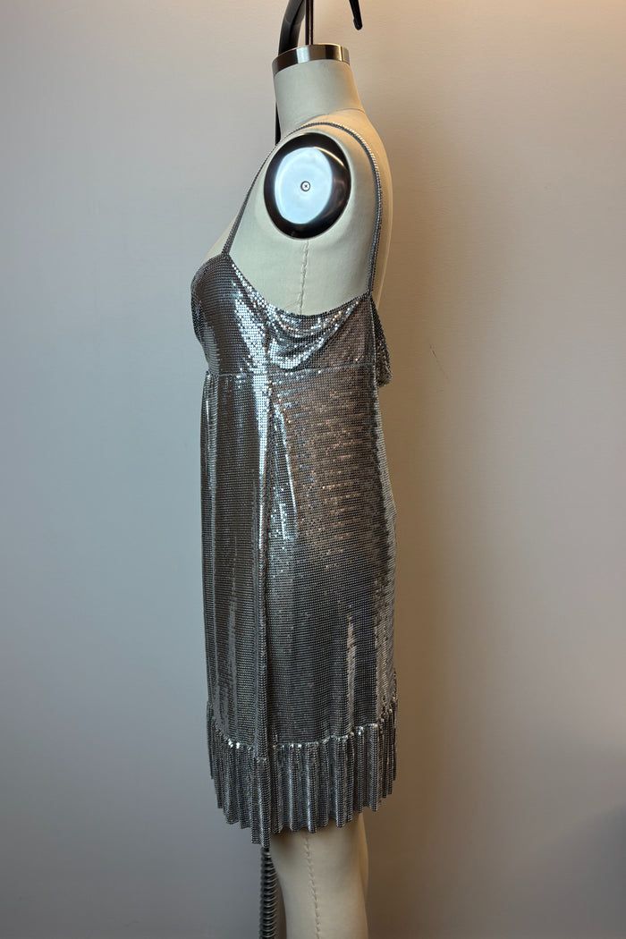 Paco Rabanne Silver Metal Knit Mini Dress image 6