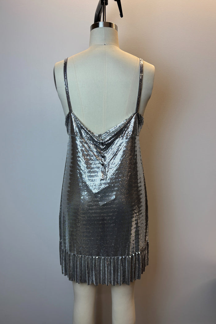 Paco Rabanne Silver Metal Knit Mini Dress image 7
