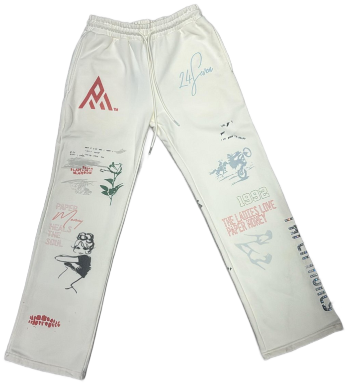 Paper Money - International Joggers - White - Clique Apparel