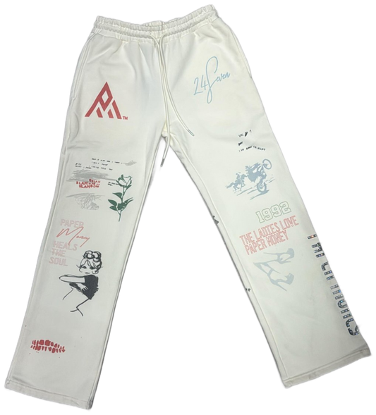 Paper Money - International Joggers - White - Clique Apparel