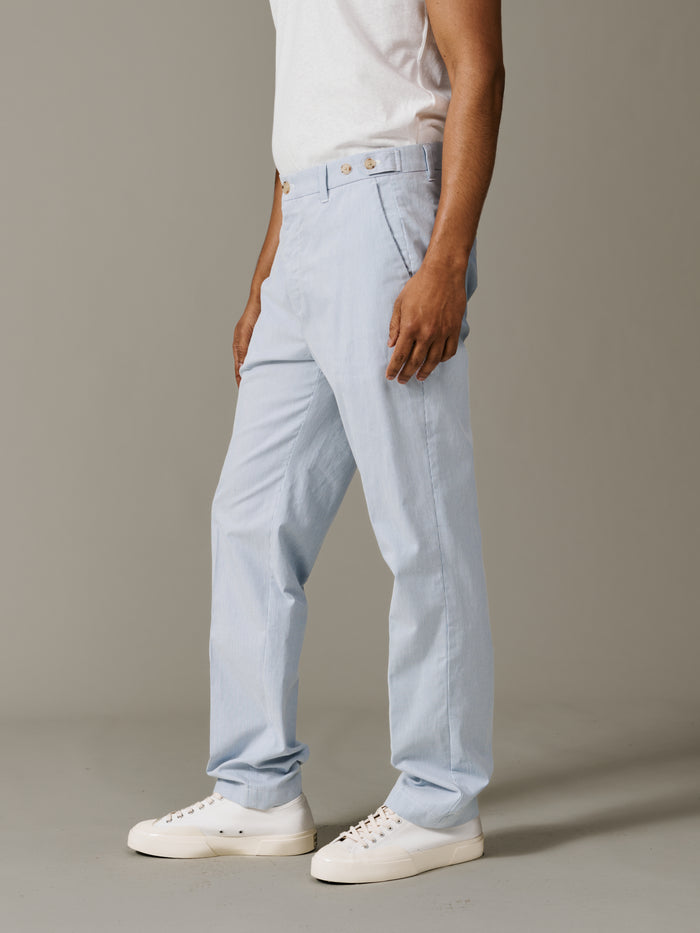 Aubin Blue Stripe Pasmore Straight Leg Trouser | Suit Trousers