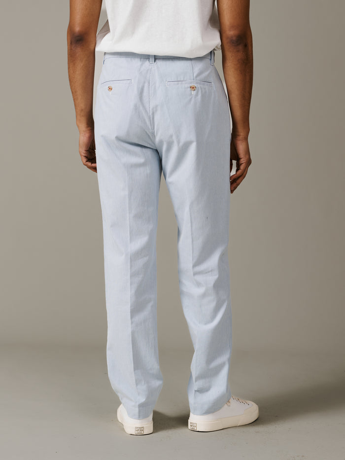 Aubin Blue Stripe Pasmore Straight Leg Trouser | Suit Trousers