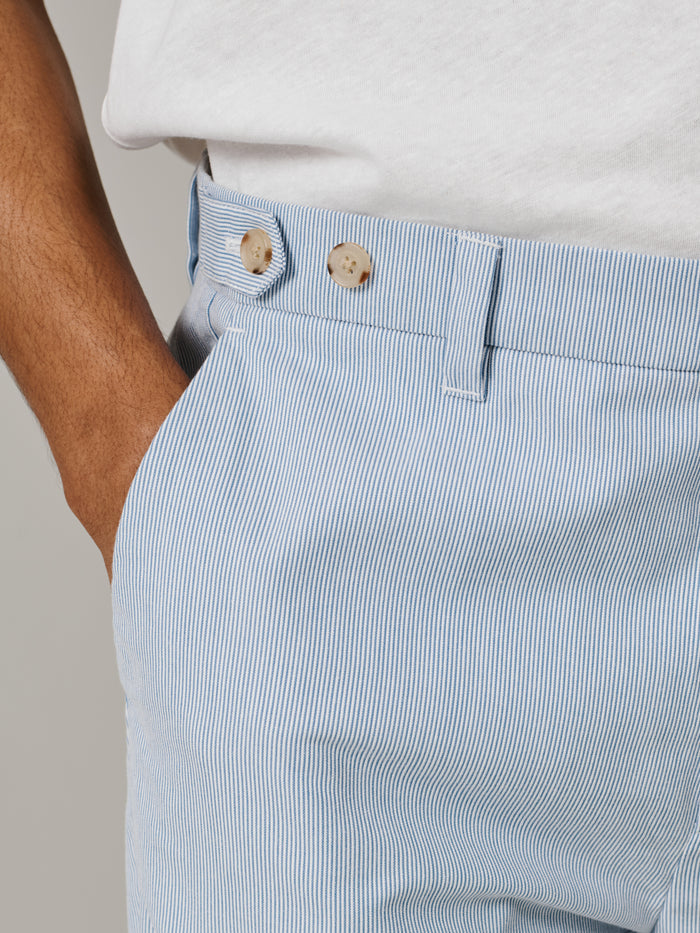 Aubin Blue Stripe Pasmore Straight Leg Trouser | Suit Trousers