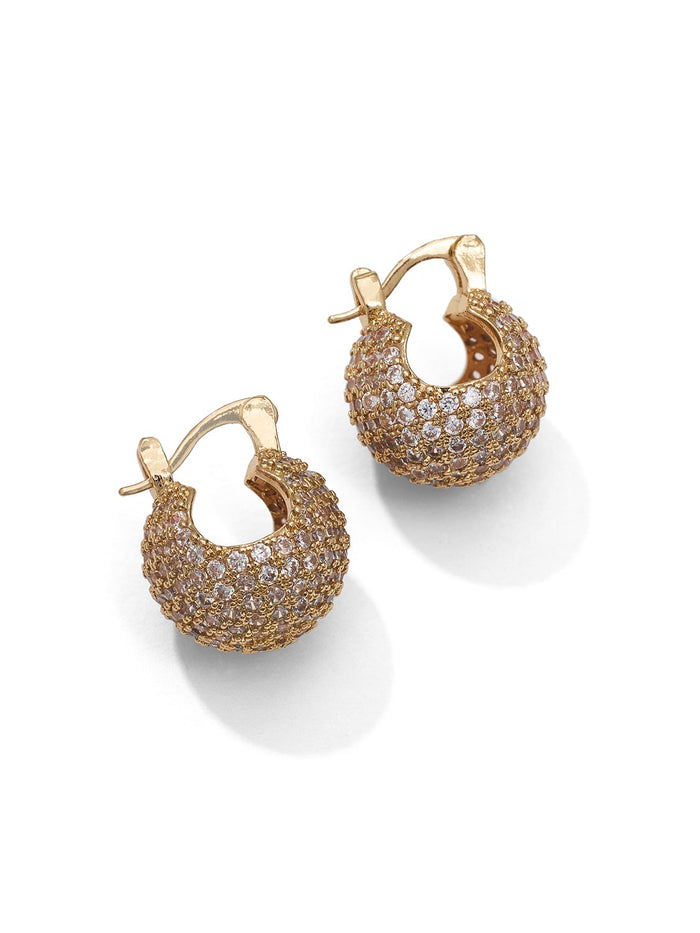 Pavé Huggie Earrings