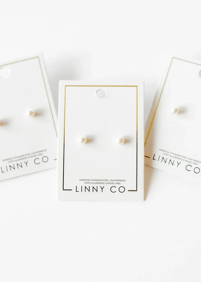 Payton Pearl White 5mm | Screwback Stud Earrings