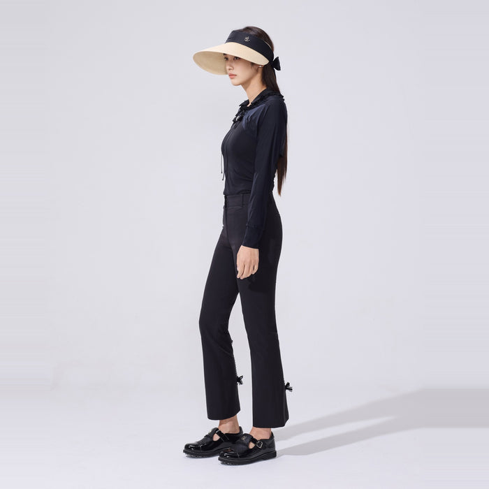 Pearl Ribbon Sleeveless T-Shirt (Black)