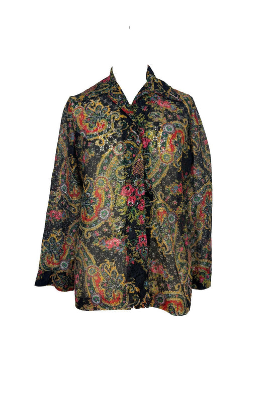 Peggy Lou California Sheer Paisley Blouse