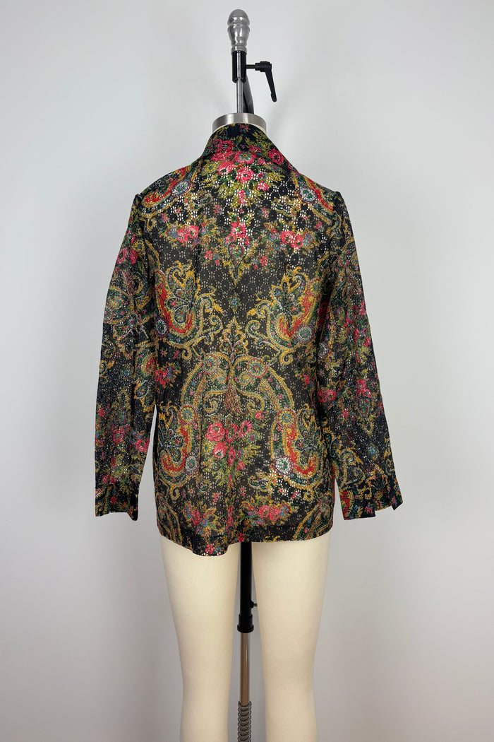 Peggy Lou California Sheer Paisley Blouse