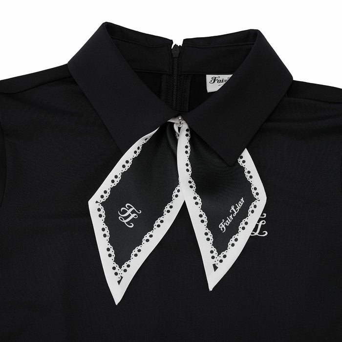 Petit Scarf set T-shirt (Black)