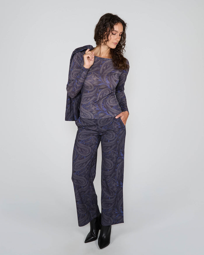 PHOEBE TAILORED PANT - BADALONA SMOKE