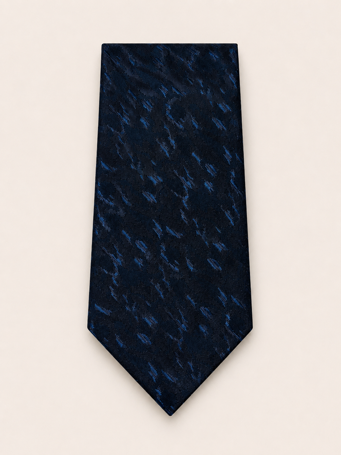 Pierre Cardin Midnight Static Blue Silk Tie