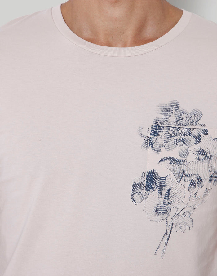 Pink Floral Print Crew Neck T-Shirt