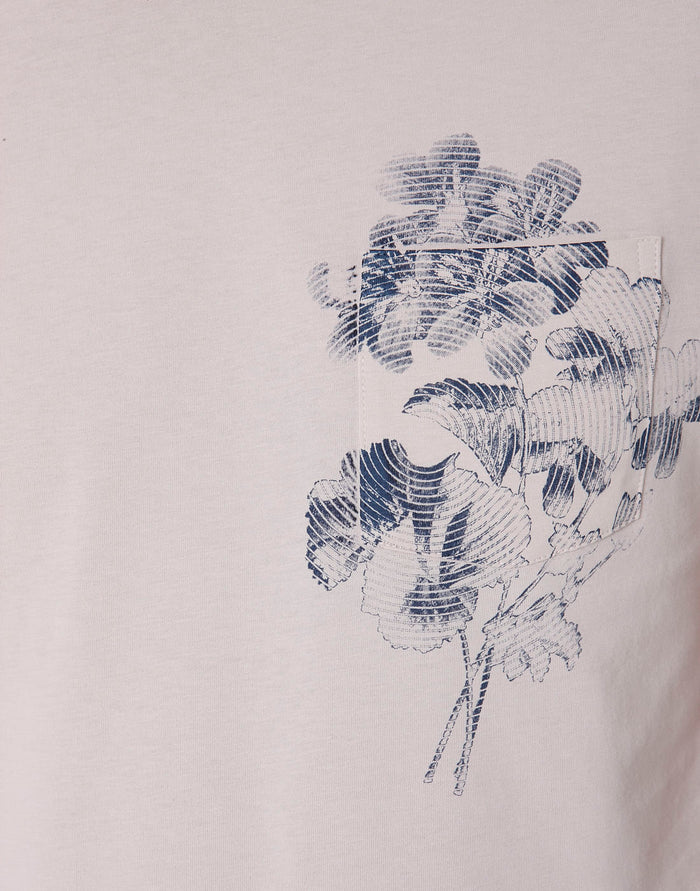 Pink Floral Print Crew Neck T-Shirt