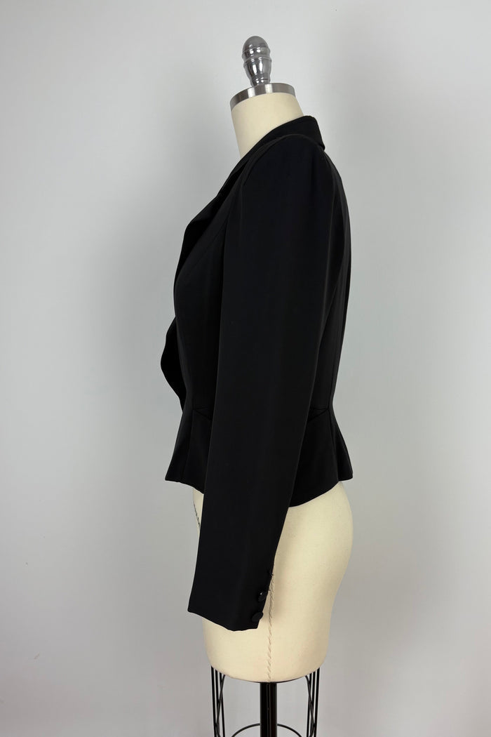 Pink Ruby Black Cropped Blazer