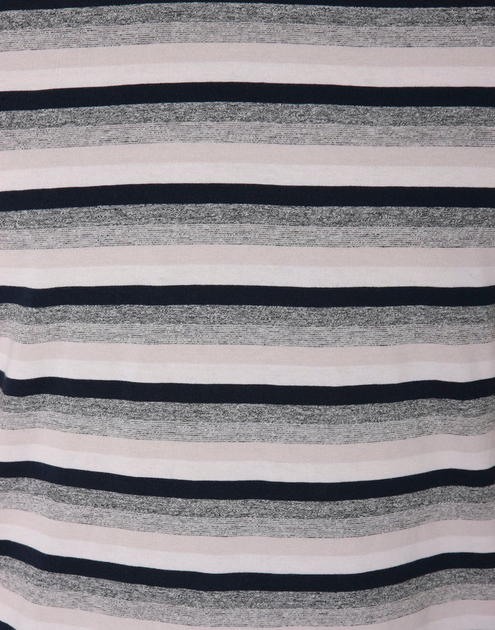 Pink Striped Crew Neck T-Shirt