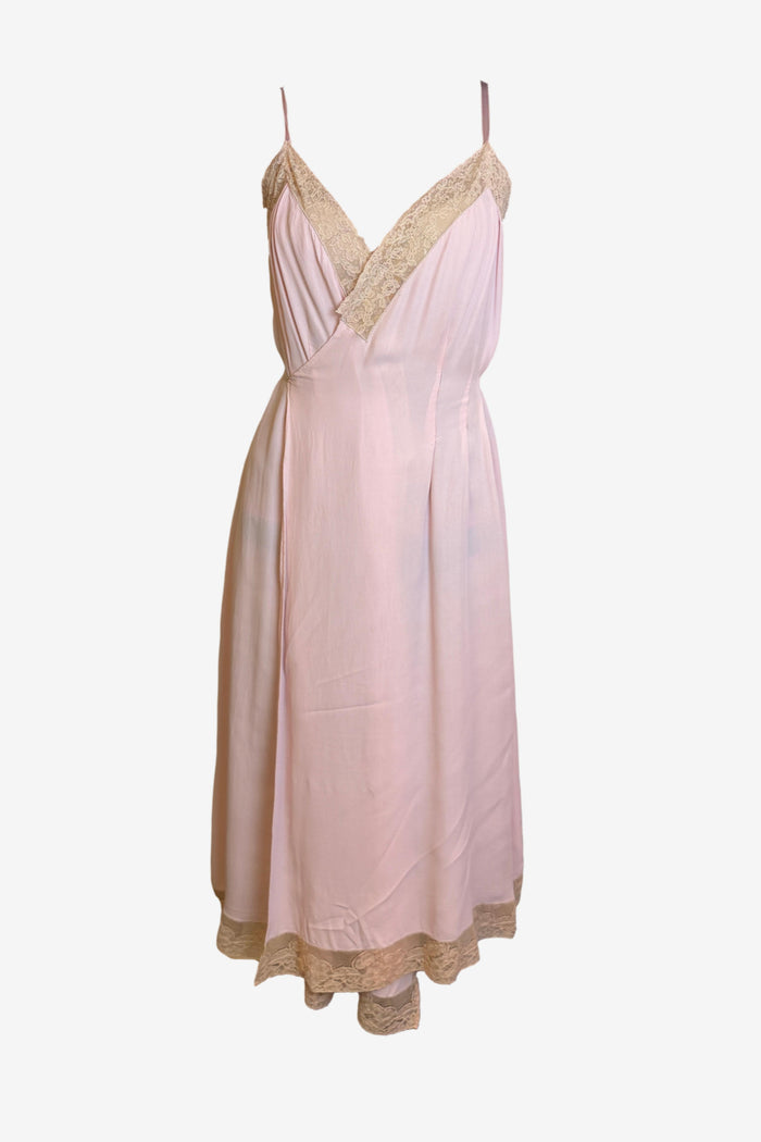 Pink Wrap Midi Dress Slip image 0