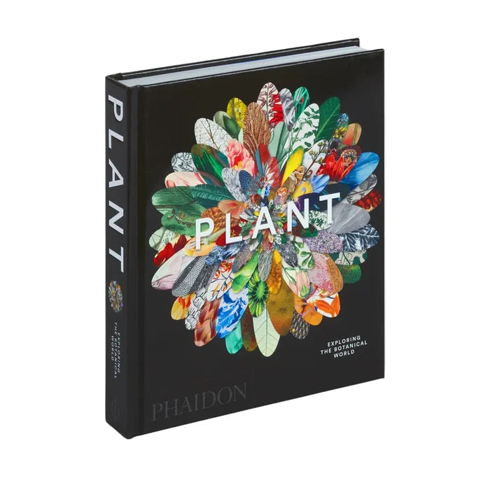 Book titled 'Plant' by Phaidon with colorful plant design on a black background