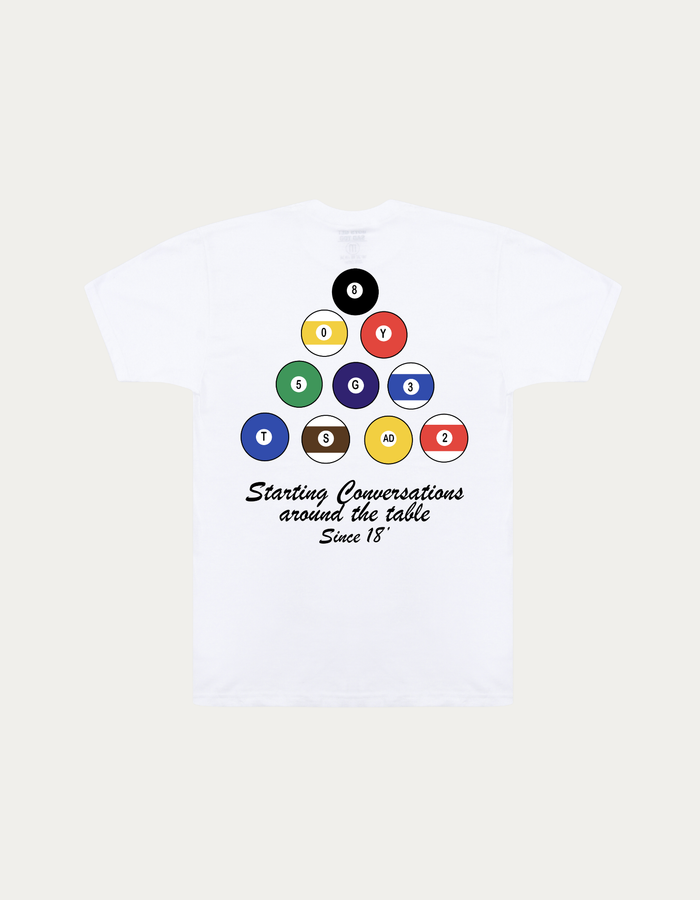 POOL TABLE TEE WHITE