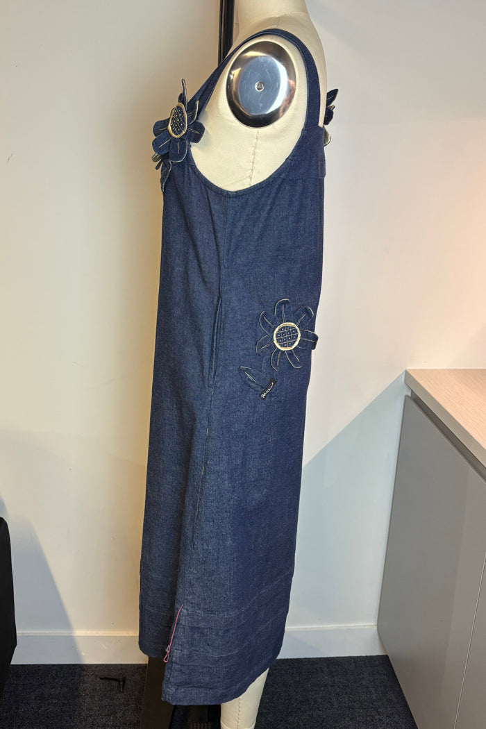 Potechino Denim Pinafore Maxi Dress