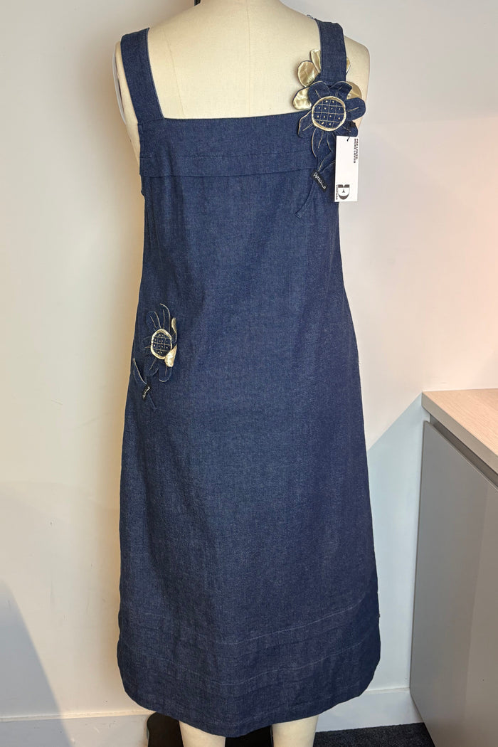 Potechino Denim Pinafore Maxi Dress