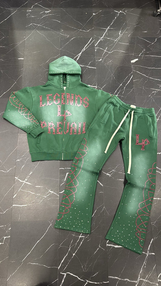 Prevail - Mint green Studded Set - - Clique Apparel