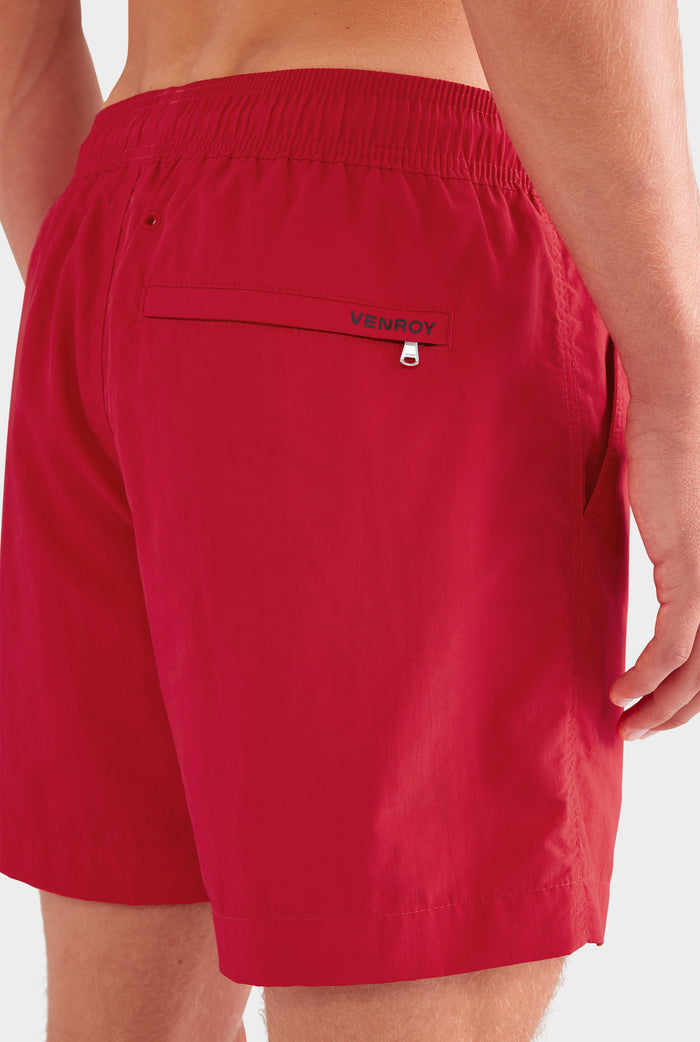 Printed Nylon Swim Short - Red/V Chilli