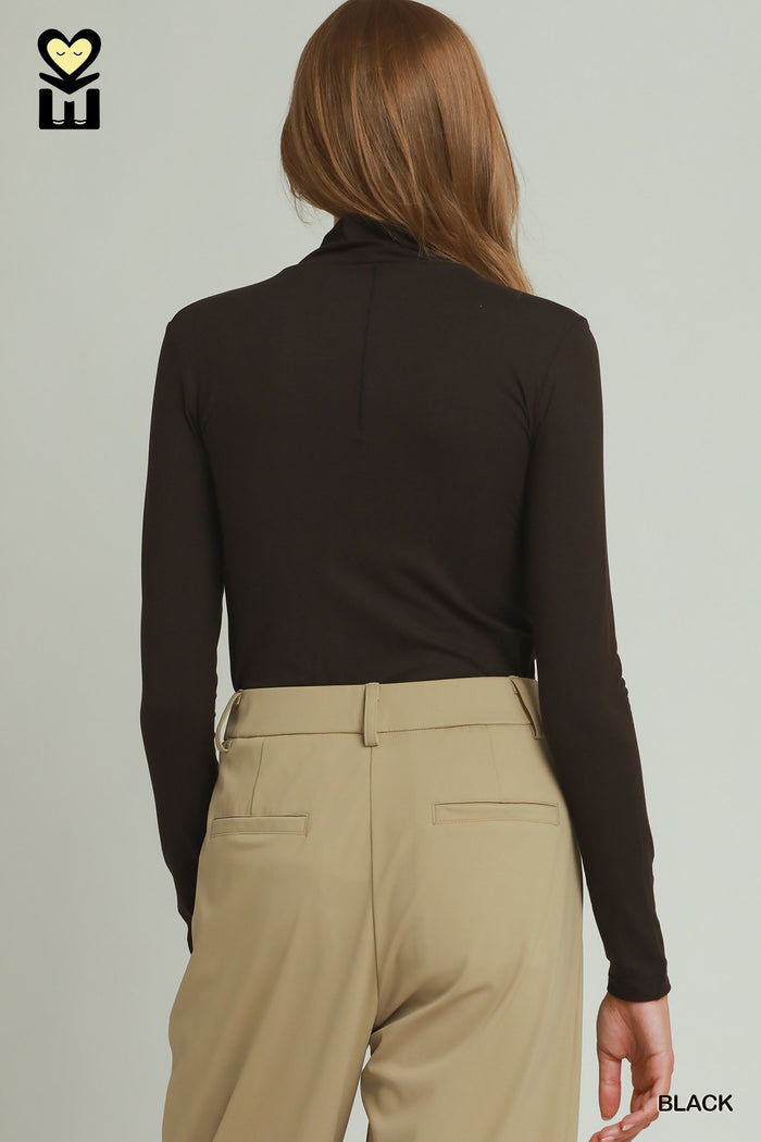 Pulse Knit Mock Neck Long Sleeve Top | 2 Colors Available