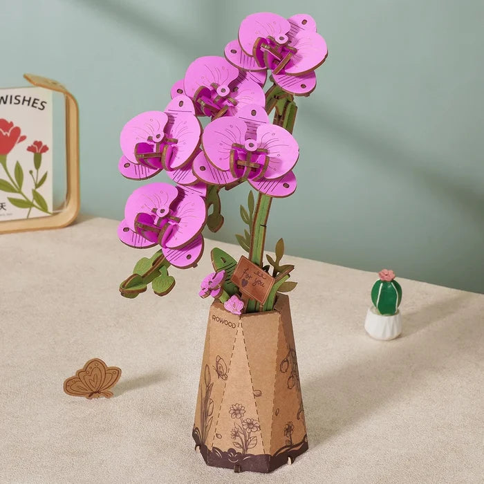 Purple Moth Orchid DIY Wooden Bloom Craft - The New York Public Library Shop