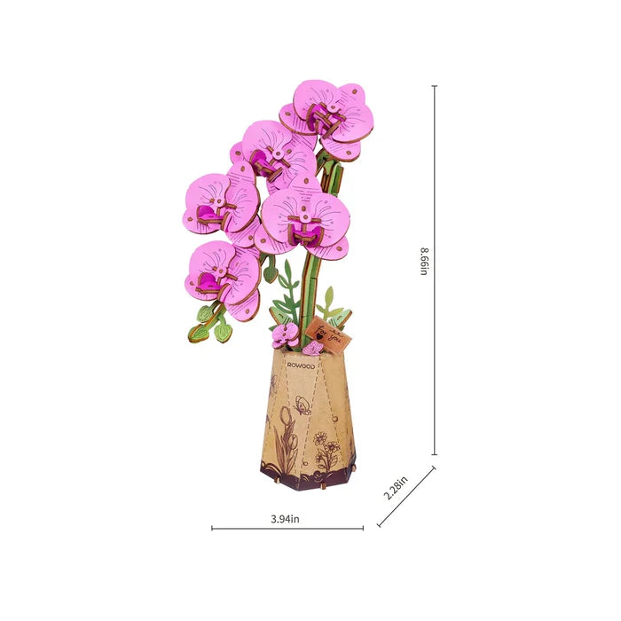 Purple Moth Orchid DIY Wooden Bloom Craft - The New York Public Library Shop