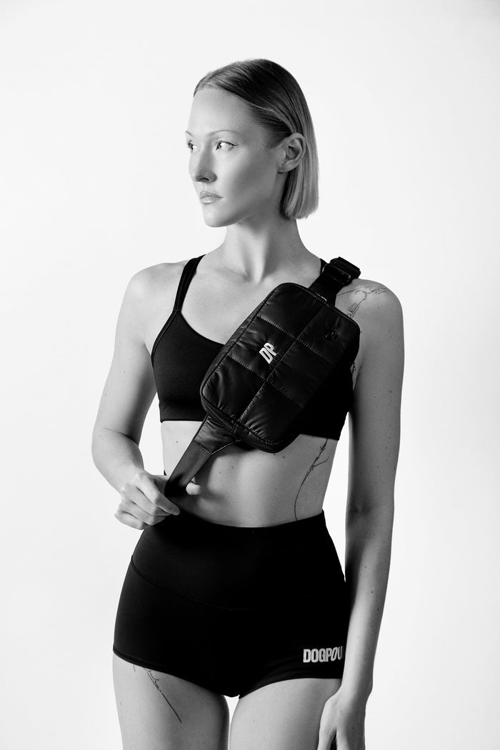 Quilted Grid Belt Bag
