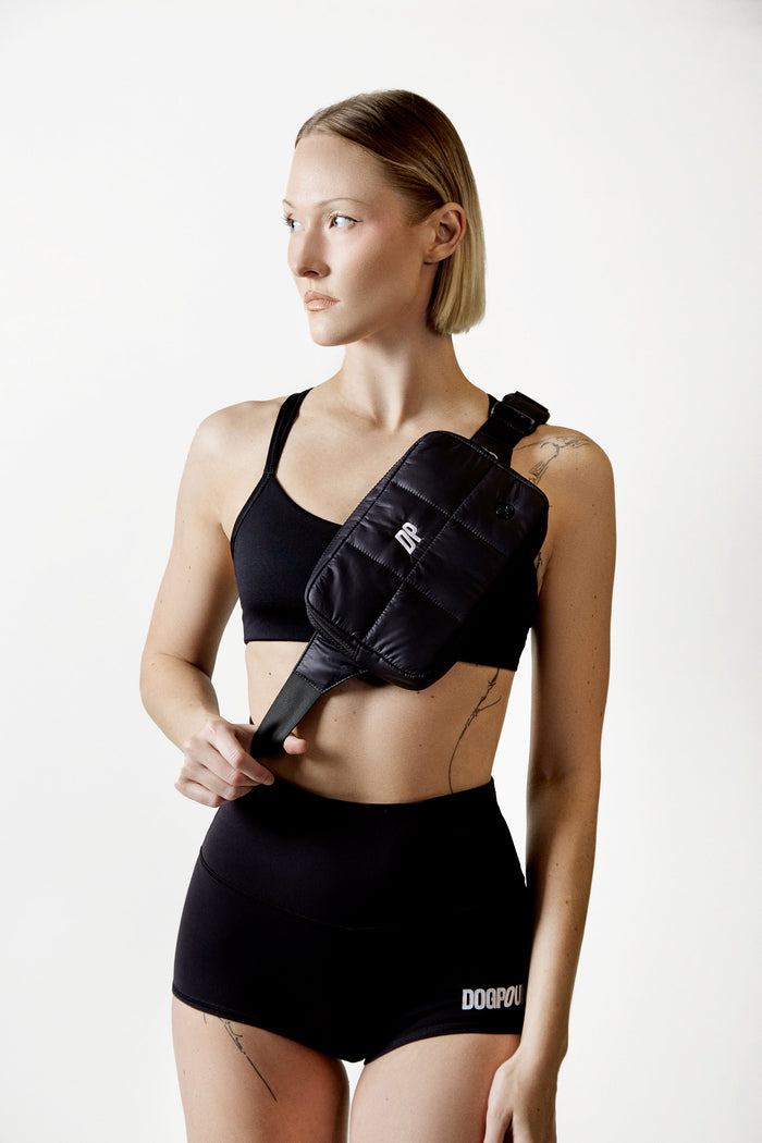 Quilted Grid Belt Bag