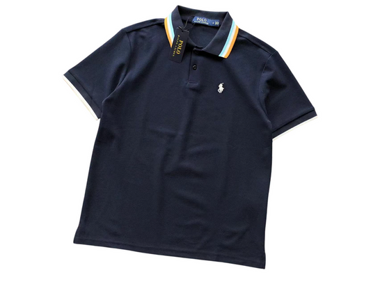 Ralph Lauren Classic Polo Navy/White/Orange